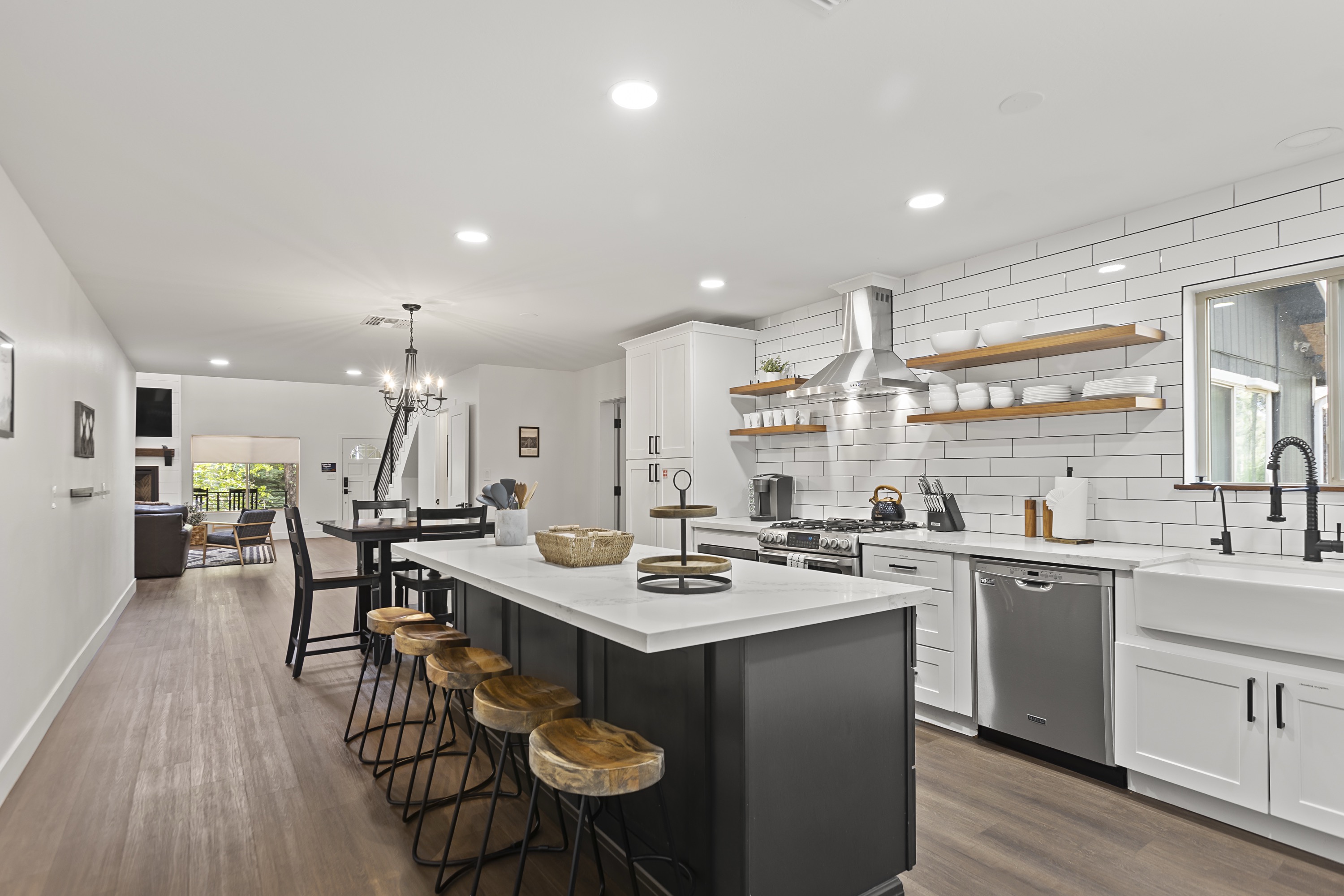 Gourmet kitchen with large island