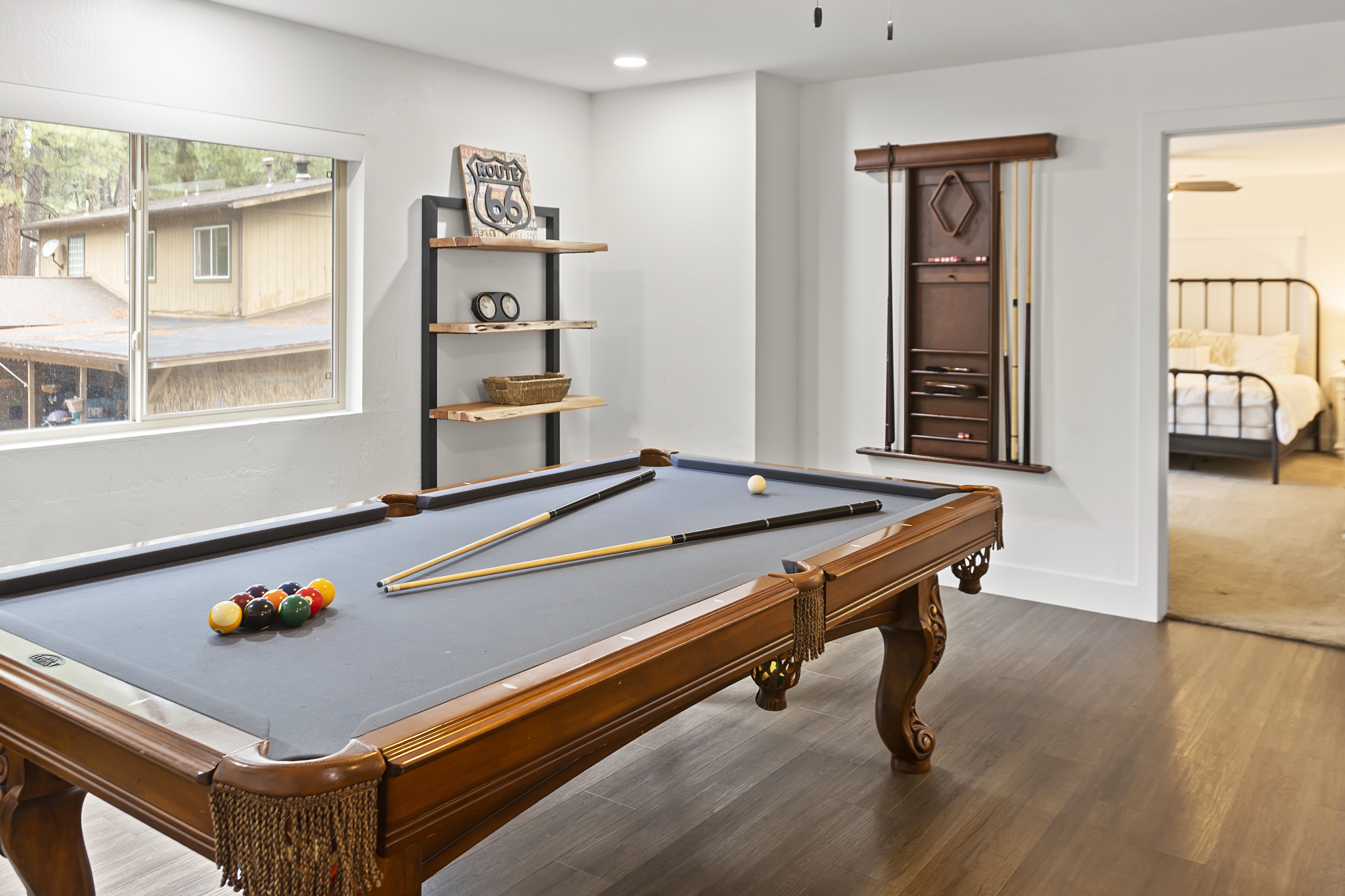 Game room with pool table
